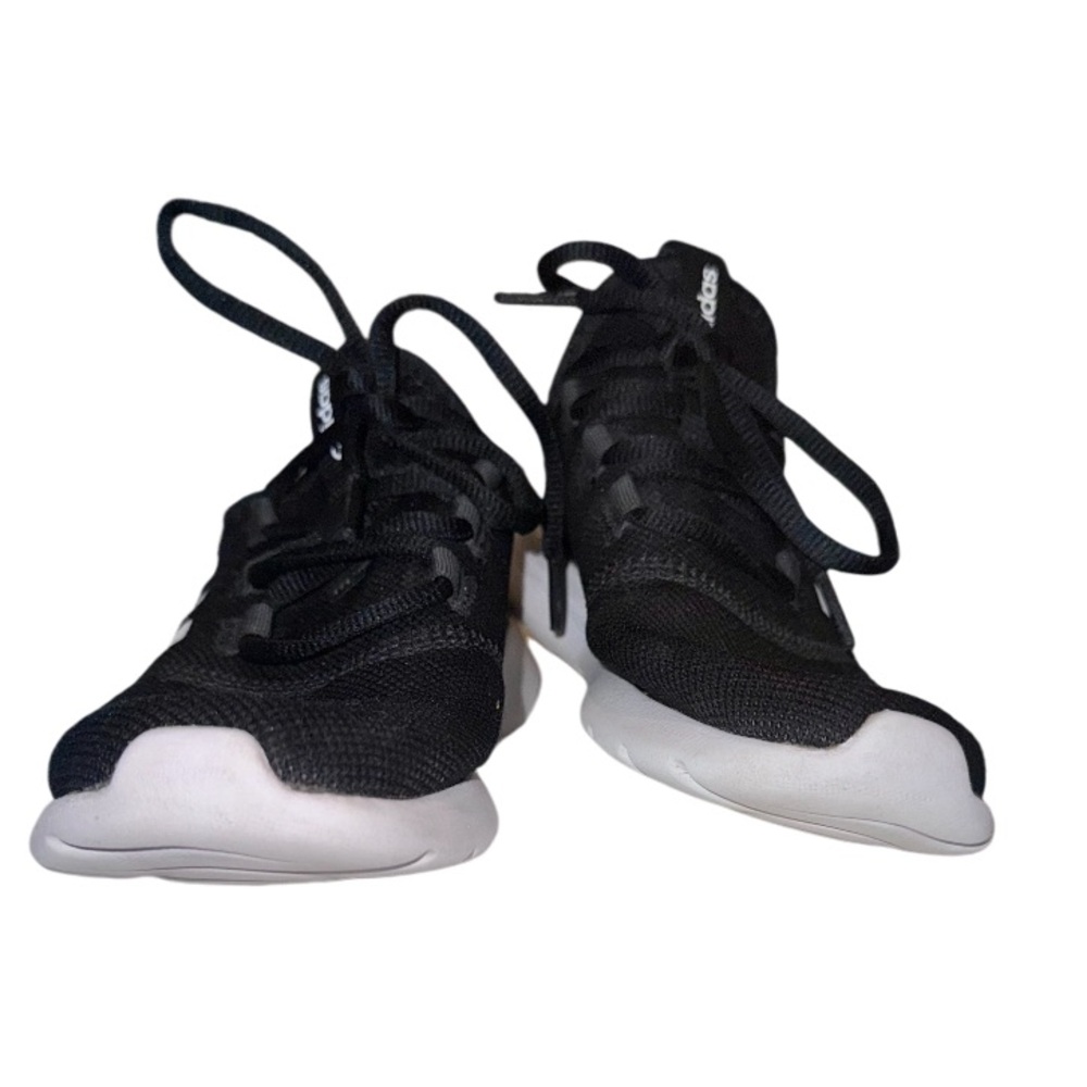 ADIDAS 3 stripes black white Boys tennis shoes size 6 - Picture 10 of 13
